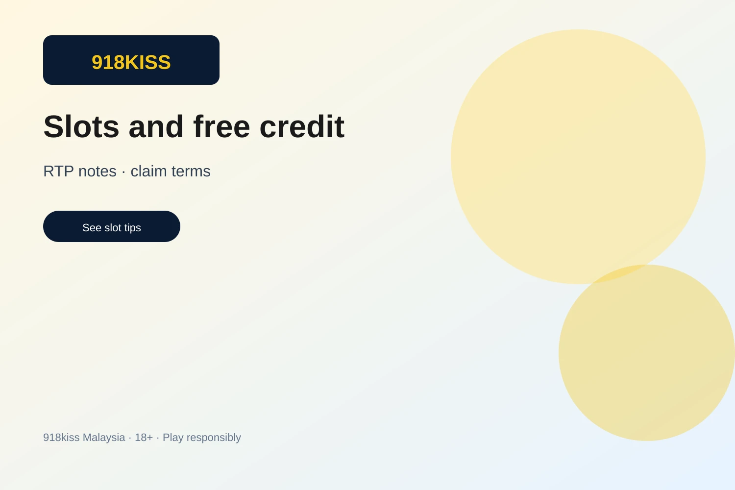 918kiss slots free credit guide visual