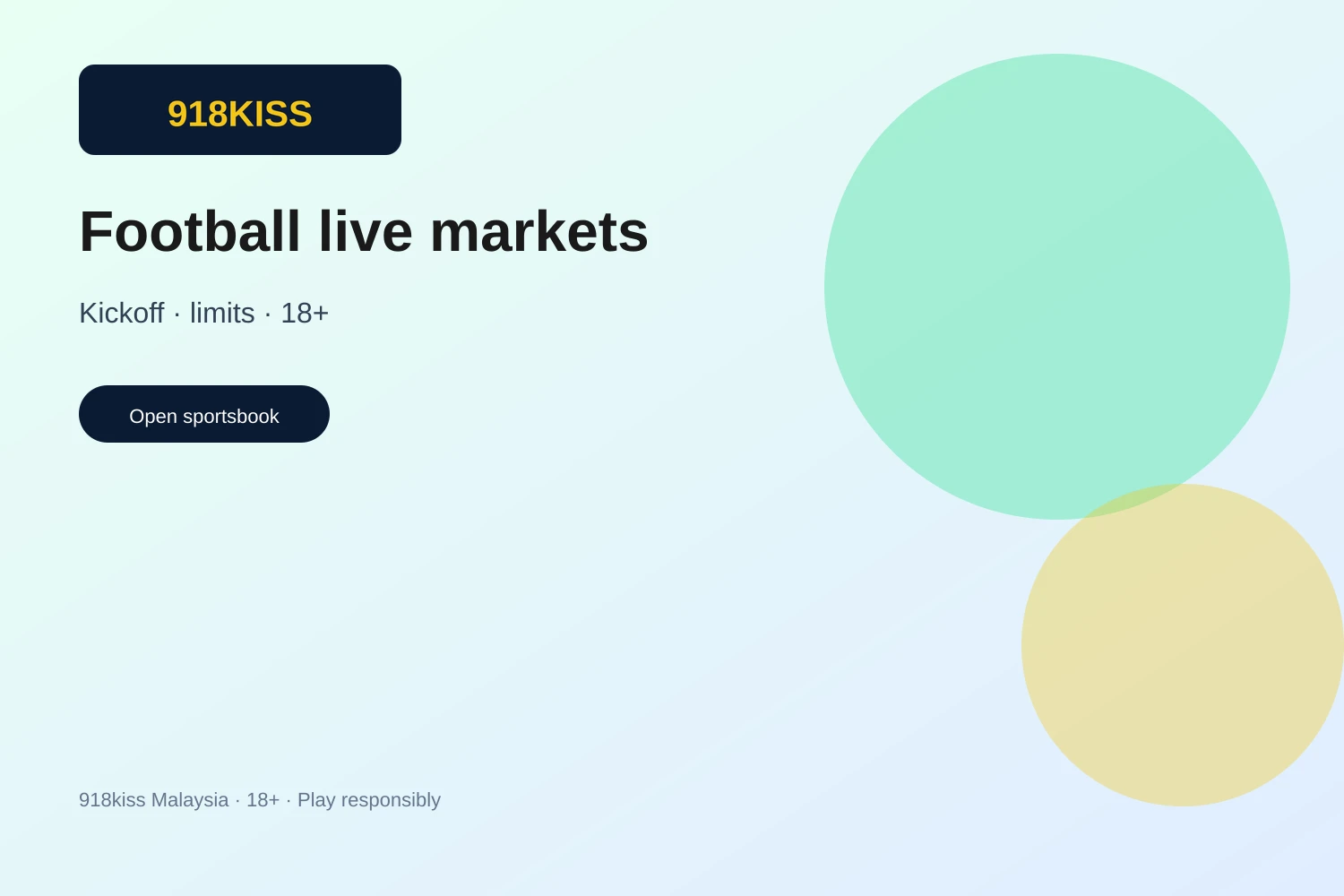 918kiss sportsbook in Malaysia: football markets, limits, and 18+ habits